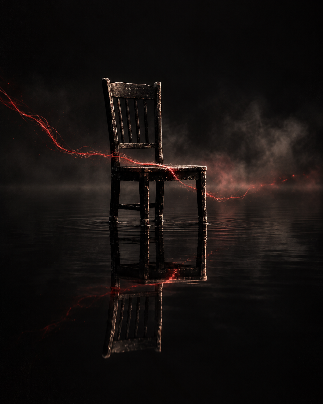 An empty chair, still water, and room to breathe.