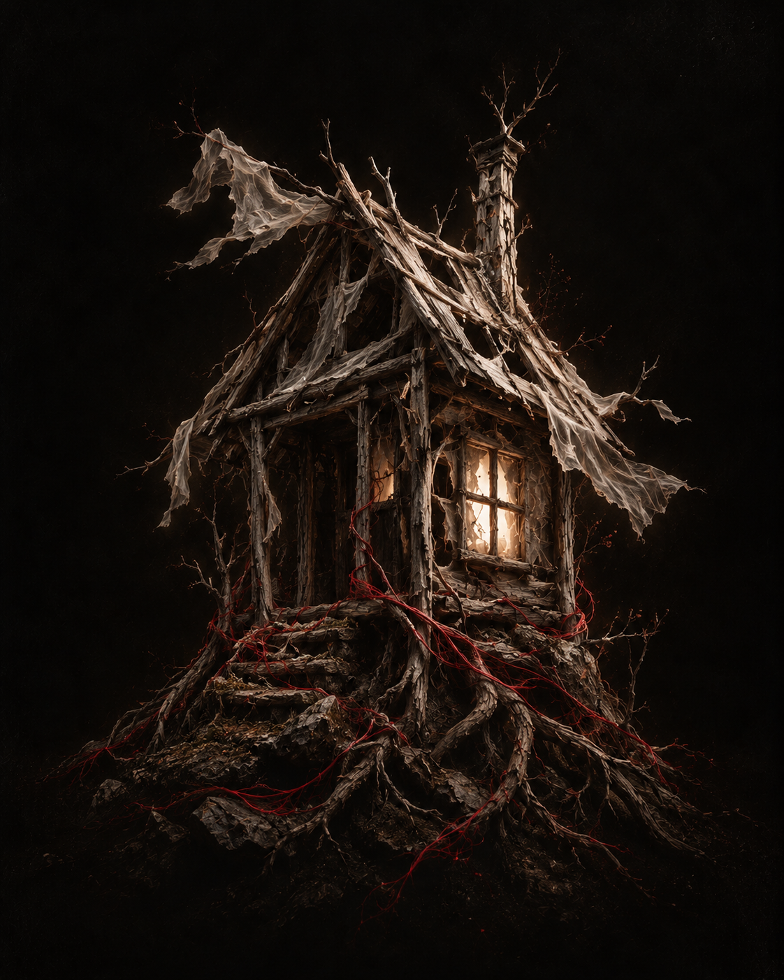 A fragile shelter, rooted in a single connection.