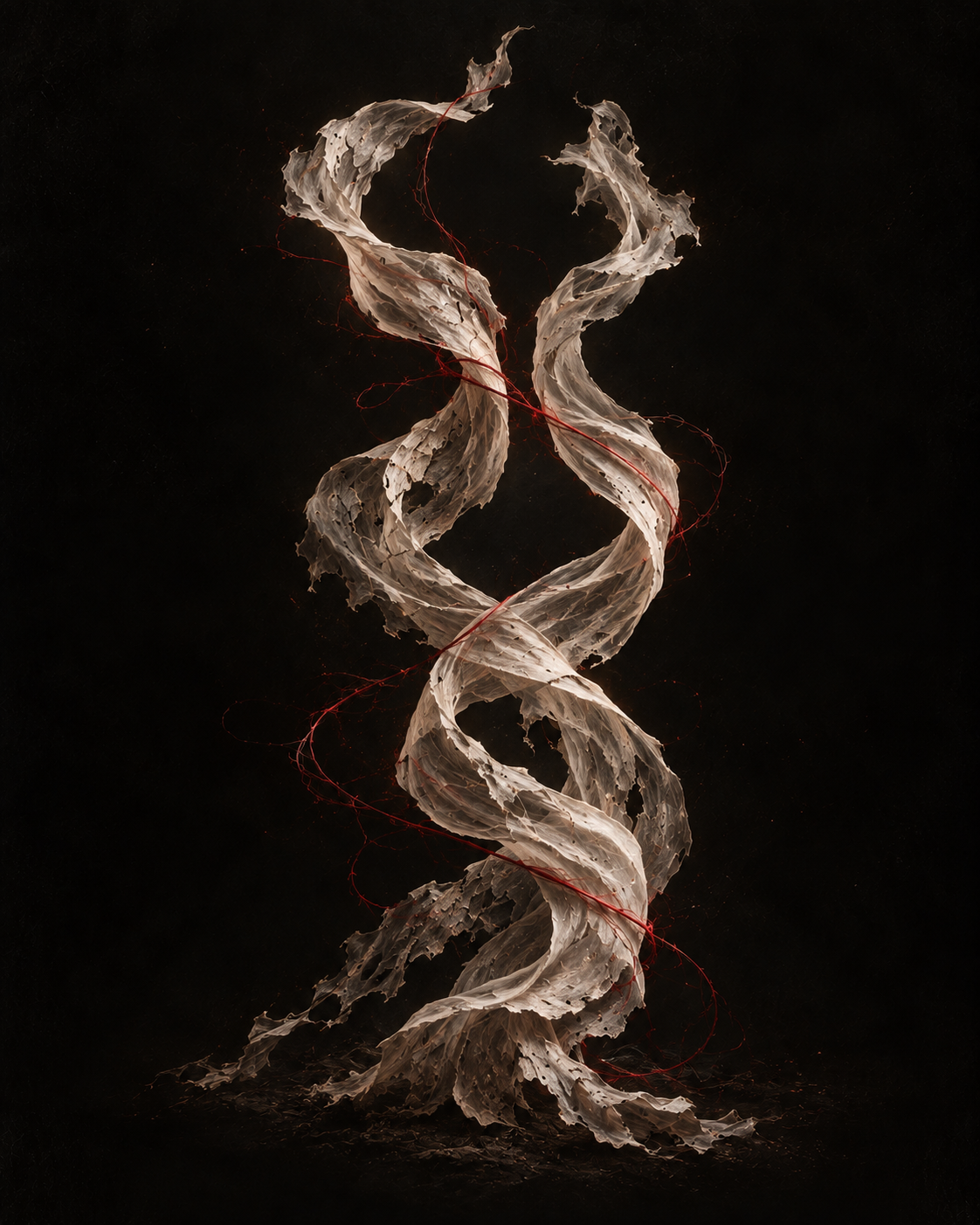 Two ribbons, one restless rhythm. A connection that keeps moving.