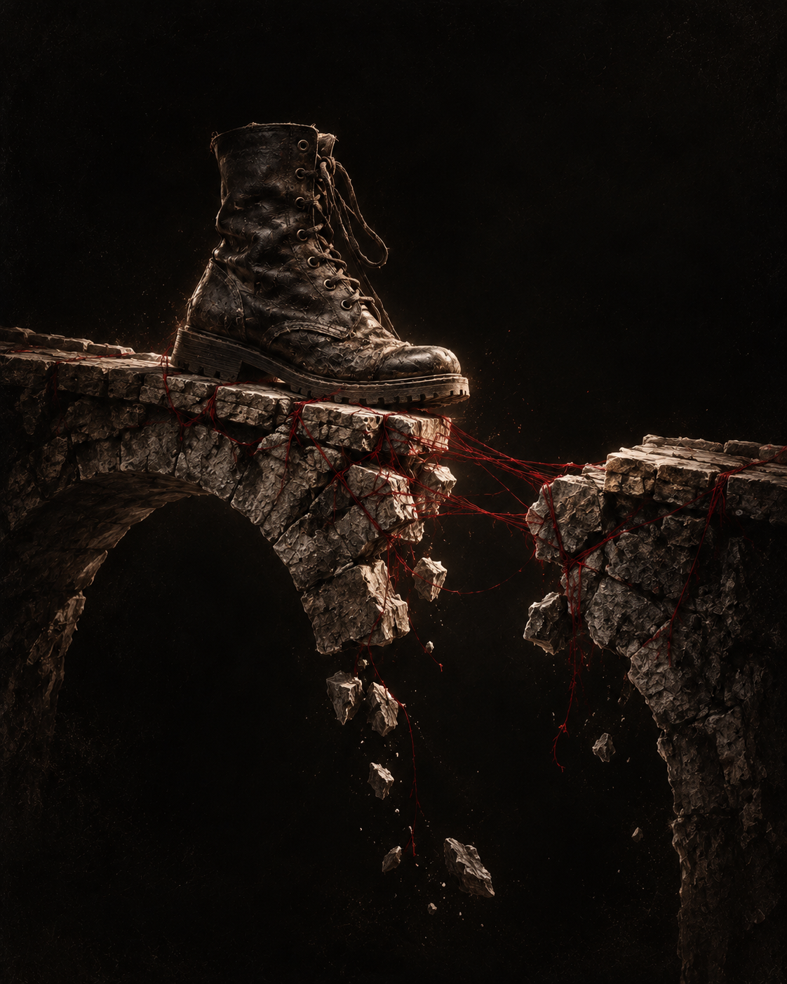 A broken crossing, and the strength to take another step.
