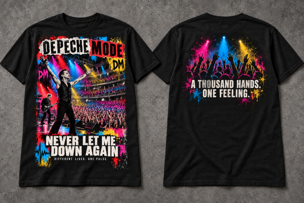 Never Let Me Down Again — MODE UNKNOWN T-shirt design preview