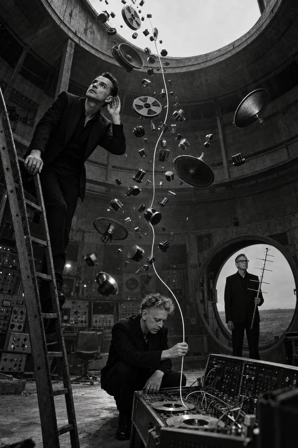 Depeche Mode inside an observatory of floating analogue equipment
